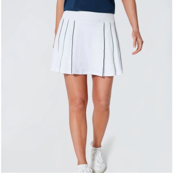White Piped 15 Inch Tennis SkirtTNUCK SPORT